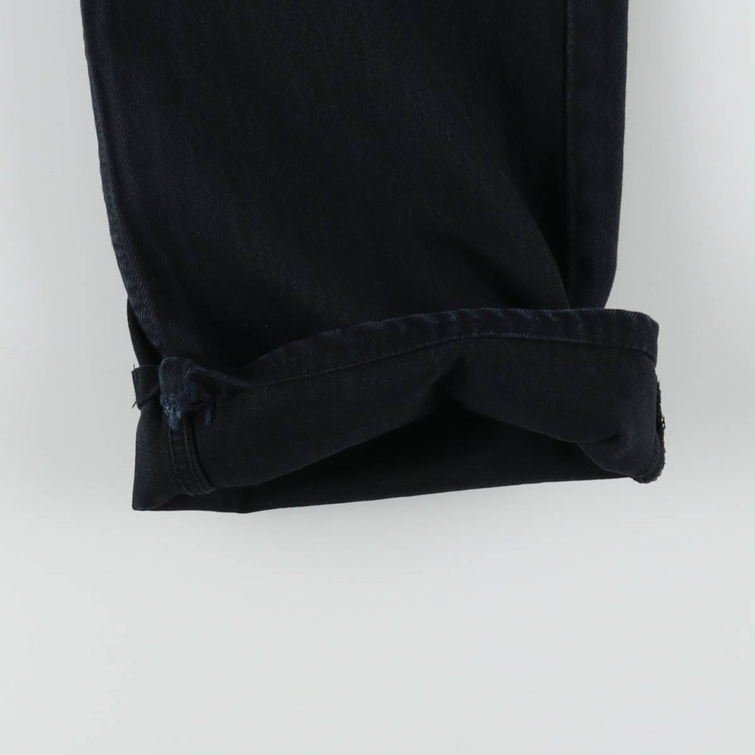 00'S Levi's 00501-0165 Euro model black denim straight denim pants for men size w34 cotton black type Vintage Second Hand