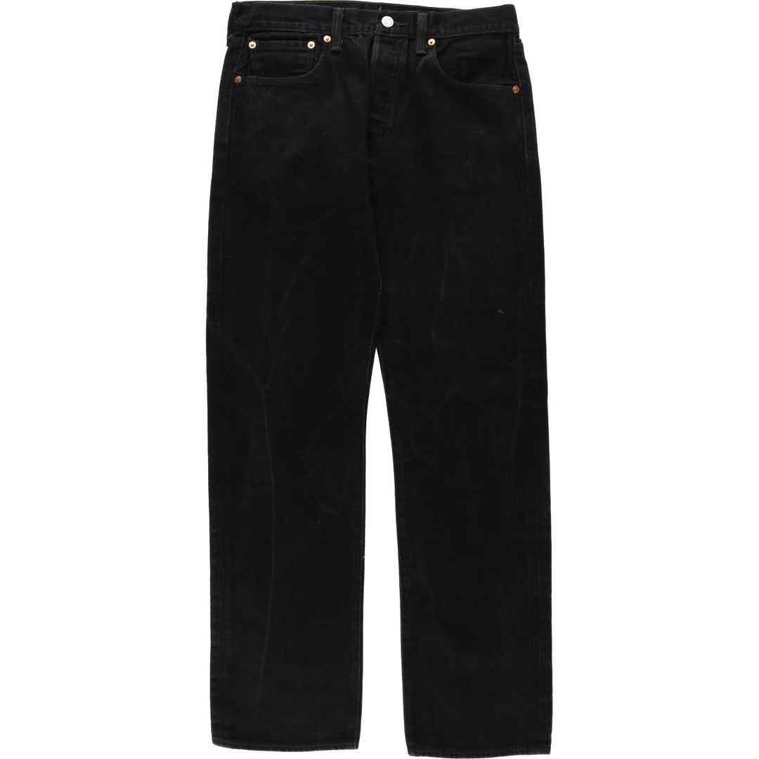 Levi's 501 Black Denim Straight Denim Pants for Men, W32 equivalent cotton black type Vintage Second Hand