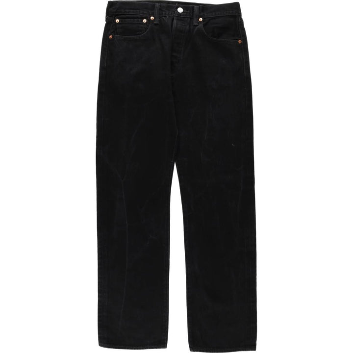Levi's 501 Black Denim Straight Denim Pants for Men, W32 equivalent cotton black type Vintage Second Hand