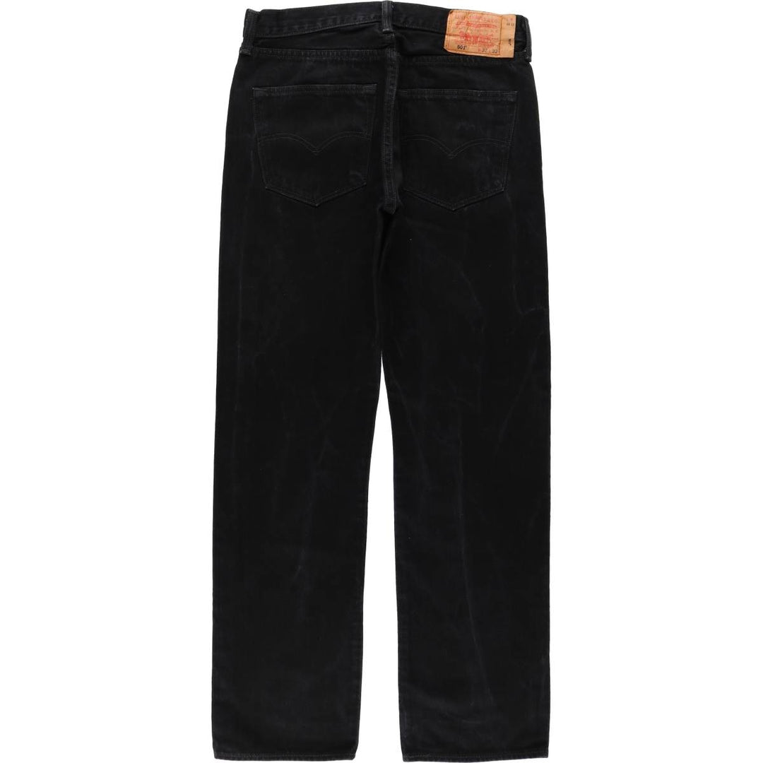 Levi's 501 Black Denim Straight Denim Pants for Men, W32 equivalent cotton black type Vintage Second Hand