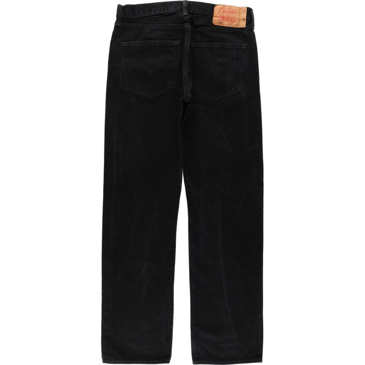 Levi's 501 Black Denim Straight Denim Pants for Men, W32 equivalent cotton black type Vintage Second Hand