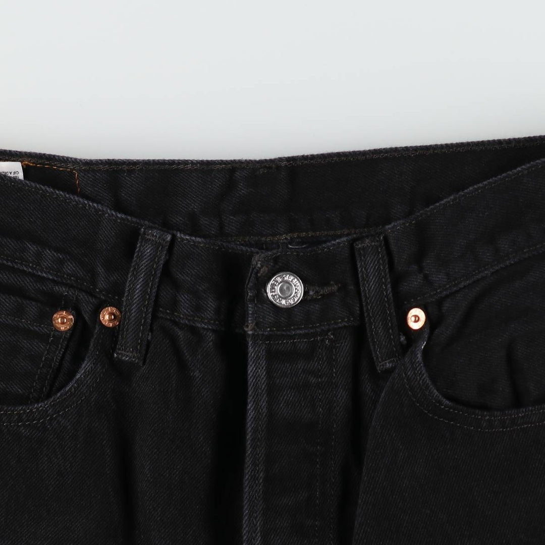 Levi's 501 Black Denim Straight Denim Pants for Men, W32 equivalent cotton black type Vintage Second Hand
