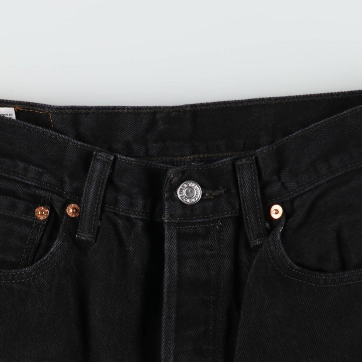 Levi's 501 Black Denim Straight Denim Pants for Men, W32 equivalent cotton black type Vintage Second Hand