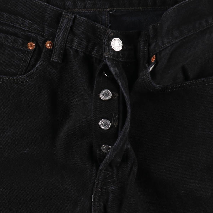 Levi's 501 Black Denim Straight Denim Pants for Men, W32 equivalent cotton black type Vintage Second Hand