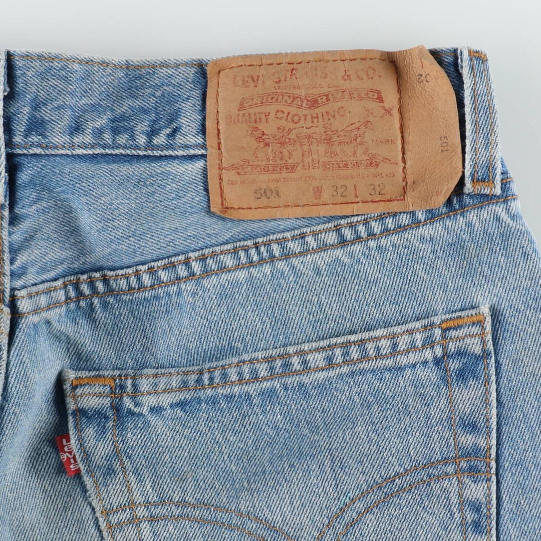 90'S Levi's 501-0193 Straight Denim Pants Made in USA Men's W31 Vintage cotton blue type Vintage Second Hand