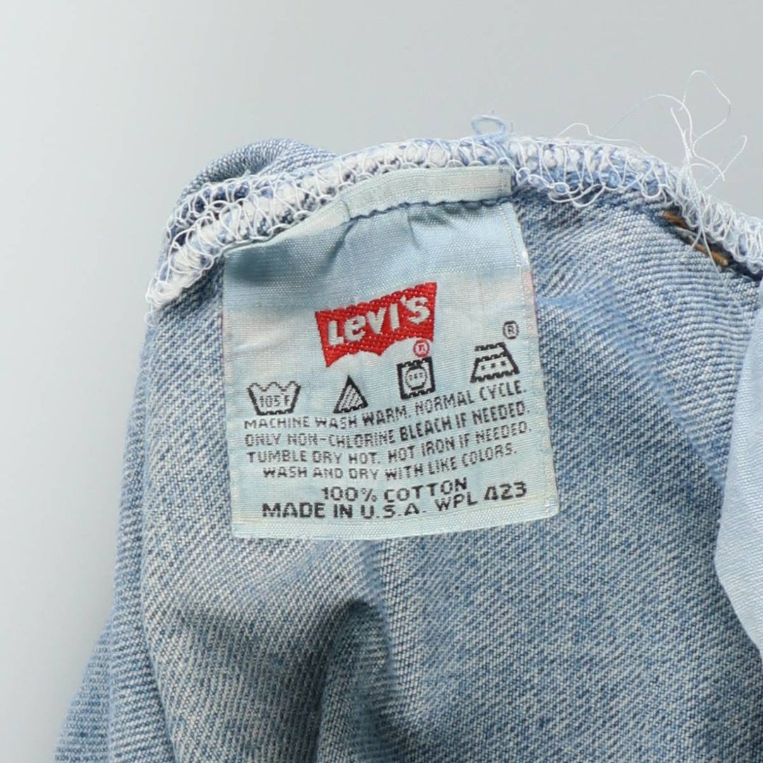 90'S Levi's 501-0193 Straight Denim Pants Made in USA Men's W31 Vintage cotton blue type Vintage Second Hand