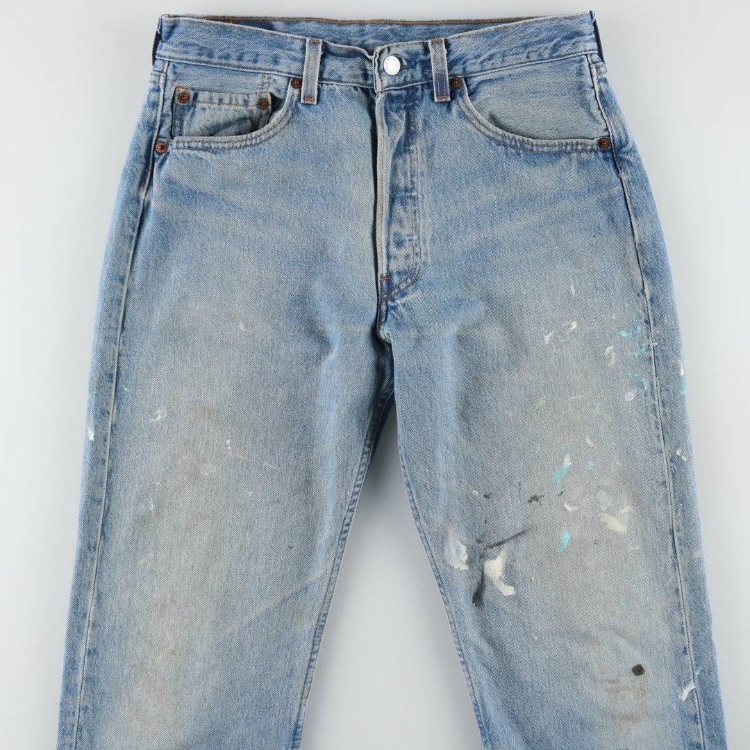 90'S Levi's 501-0193 Straight Denim Pants Made in USA Men's W31 Vintage cotton blue type Vintage Second Hand