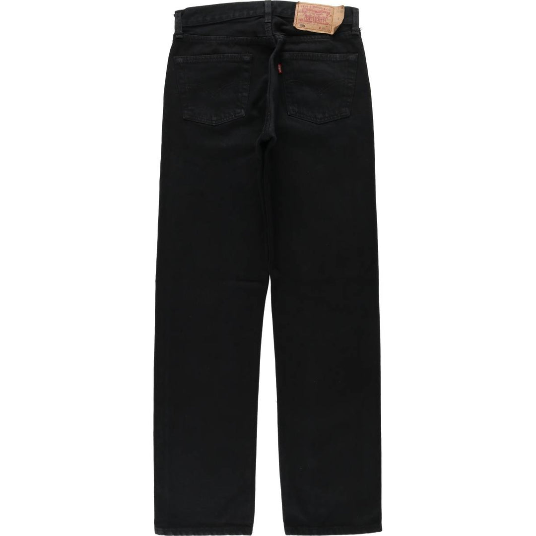 1990'S Levi's 501-0165 Black Denim Straight Leg Jeans, Made in USA, Men's Size W29 (approx.), Vintage cotton black type Vintage Second Hand