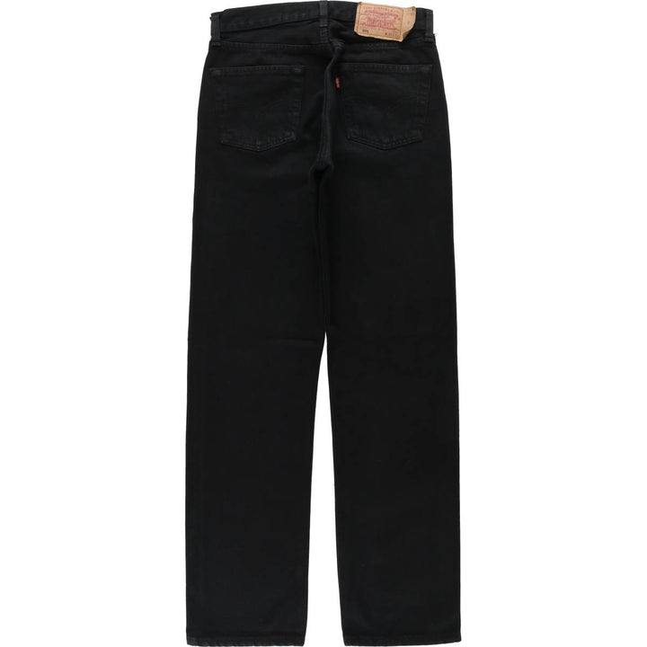 1990'S Levi's 501-0165 Black Denim Straight Leg Jeans, Made in USA, Men's Size W29 (approx.), Vintage cotton black type Vintage Second Hand