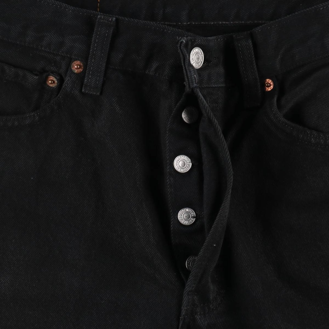 1990'S Levi's 501-0165 Black Denim Straight Leg Jeans, Made in USA, Men's Size W29 (approx.), Vintage cotton black type Vintage Second Hand