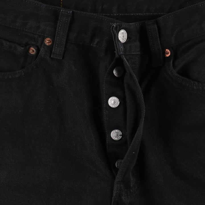 1990'S Levi's 501-0165 Black Denim Straight Leg Jeans, Made in USA, Men's Size W29 (approx.), Vintage cotton black type Vintage Second Hand