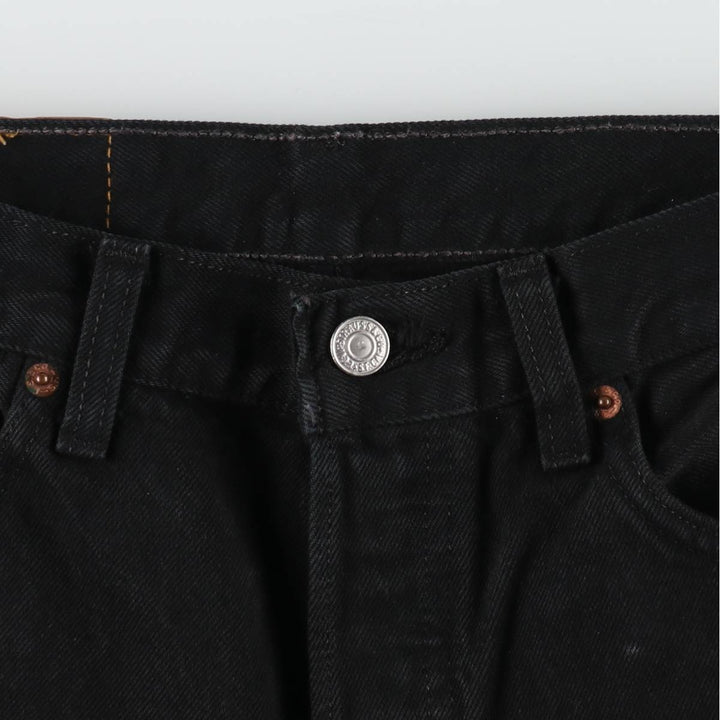 1990'S Levi's 501-0165 Black Denim Straight Leg Jeans, Made in USA, Men's Size W29 (approx.), Vintage cotton black type Vintage Second Hand