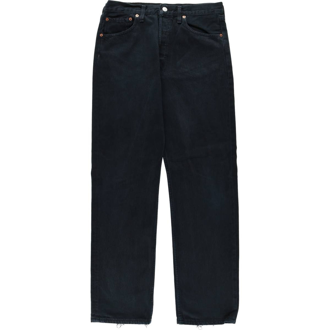 2000'S Levi's 00501-0165 Euro Model Black Denim Straight Leg Jeans, Made in England, Men's W32 (approx.) cotton black type Vintage Second Hand