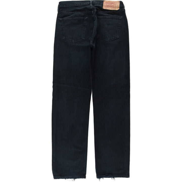 2000'S Levi's 00501-0165 Euro Model Black Denim Straight Leg Jeans, Made in England, Men's W32 (approx.) cotton black type Vintage Second Hand
