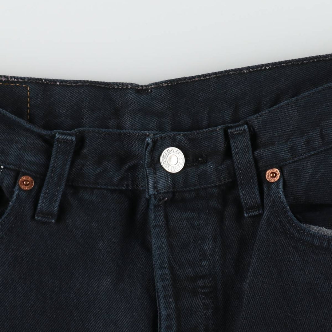 2000'S Levi's 00501-0165 Euro Model Black Denim Straight Leg Jeans, Made in England, Men's W32 (approx.) cotton black type Vintage Second Hand
