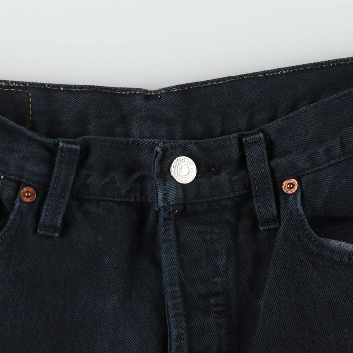 2000'S Levi's 00501-0165 Euro Model Black Denim Straight Leg Jeans, Made in England, Men's W32 (approx.) cotton black type Vintage Second Hand