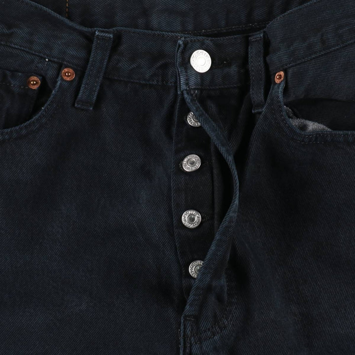 2000'S Levi's 00501-0165 Euro Model Black Denim Straight Leg Jeans, Made in England, Men's W32 (approx.) cotton black type Vintage Second Hand