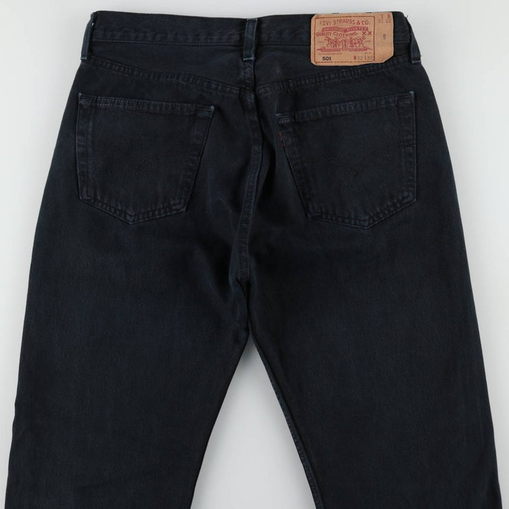 2000'S Levi's 00501-0165 Euro Model Black Denim Straight Leg Jeans, Made in England, Men's W32 (approx.) cotton black type Vintage Second Hand