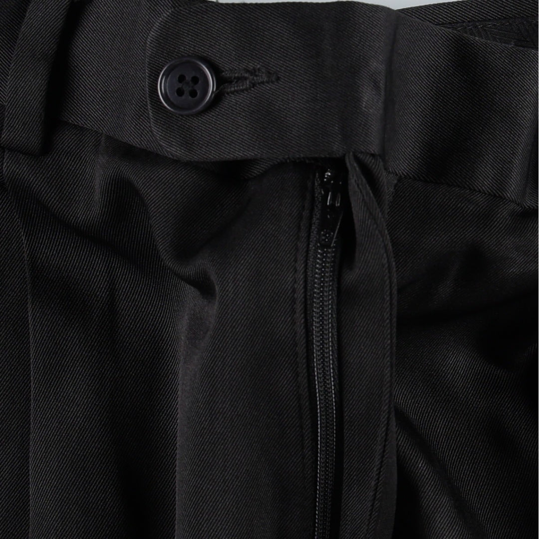 Perry Ellis PERRY ELLIS PORTFOLIO Two-pleat Slacks Men's Size W33 polyester black type Vintage Second Hand