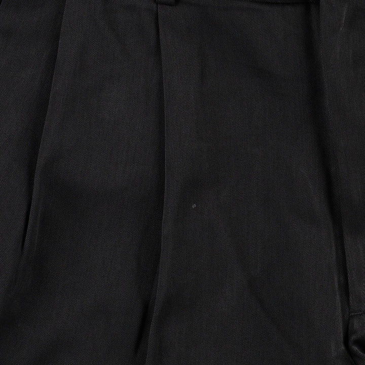 Perry Ellis PERRY ELLIS PORTFOLIO Two-pleat Slacks Men's Size W33 polyester black type Vintage Second Hand