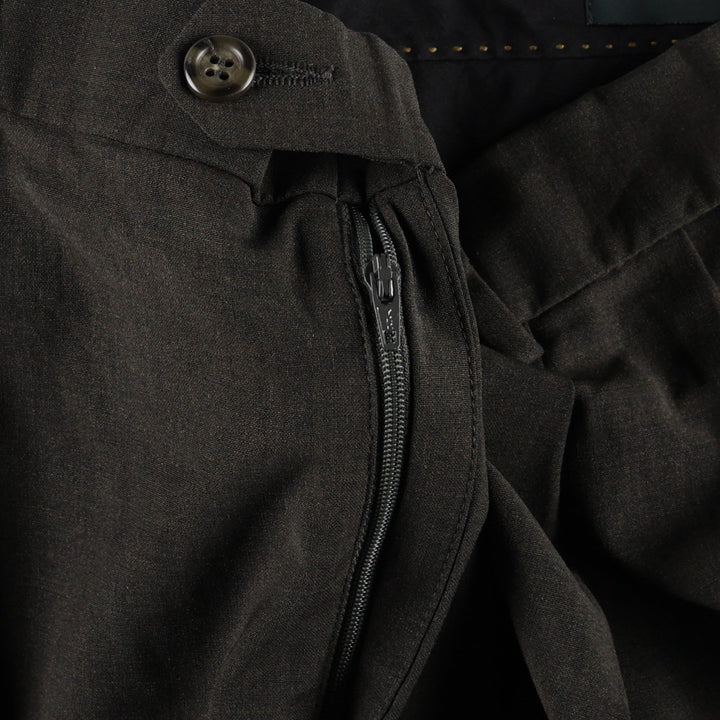 2000'S Dockers Premium Two-Pleat Poly/Wool Pants, Men's Size W35 (approx.) polyester Khaki type Vintage Second Hand