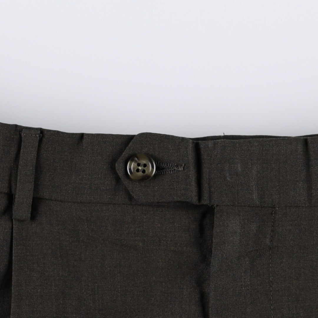2000'S Dockers Premium Two-Pleat Poly/Wool Pants, Men's Size W35 (approx.) polyester Khaki type Vintage Second Hand