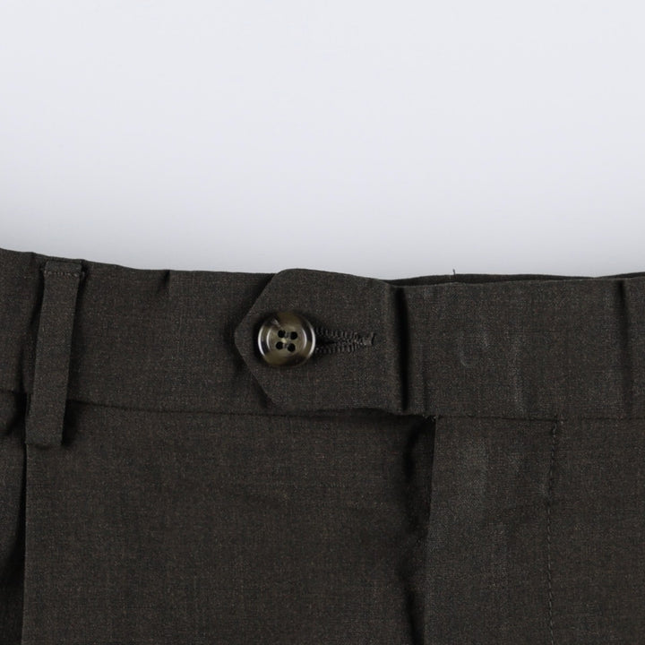 2000'S Dockers Premium Two-Pleat Poly/Wool Pants, Men's Size W35 (approx.) polyester Khaki type Vintage Second Hand