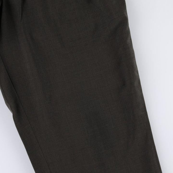 2000'S Dockers Premium Two-Pleat Poly/Wool Pants, Men's Size W35 (approx.) polyester Khaki type Vintage Second Hand