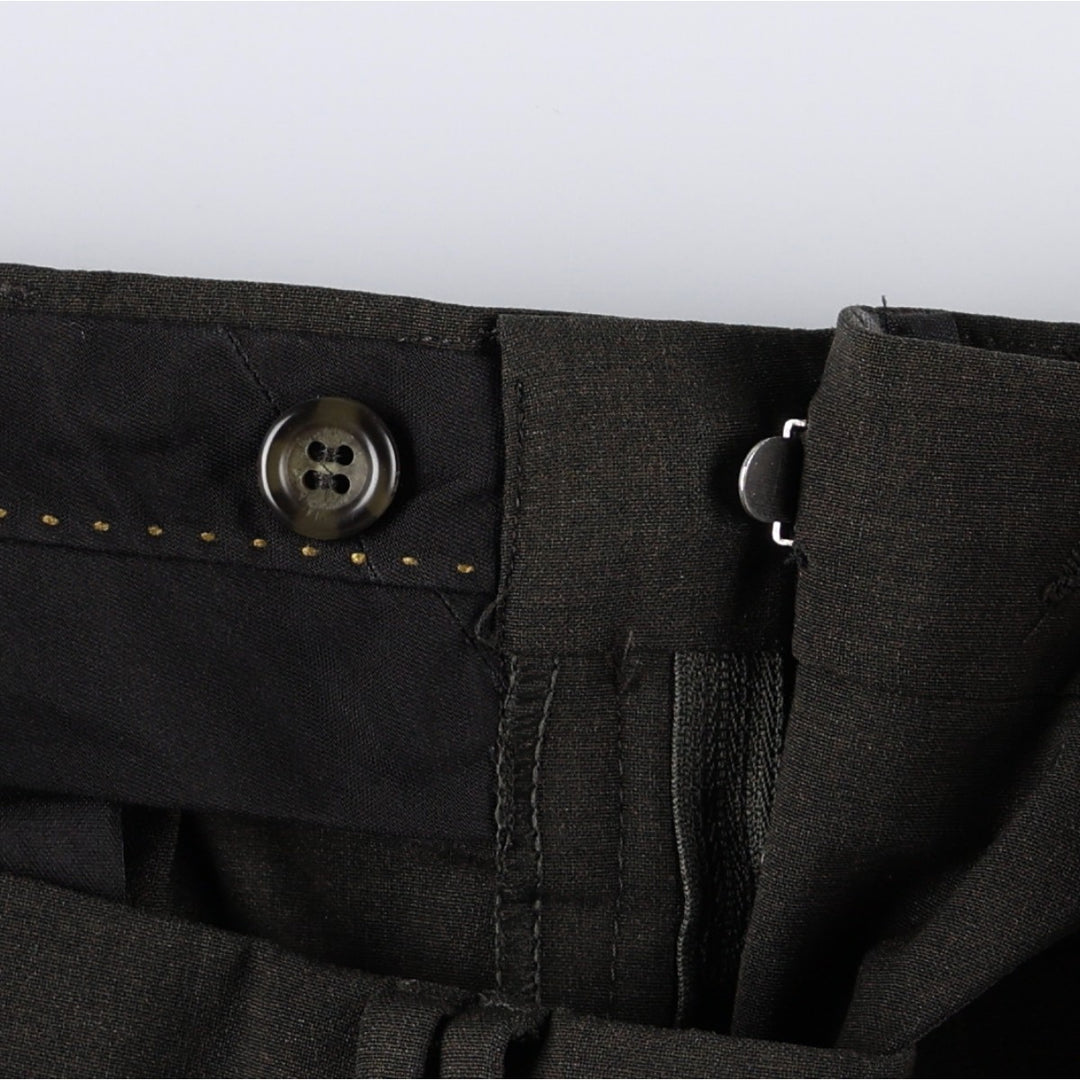 2000'S Dockers Premium Two-Pleat Poly/Wool Pants, Men's Size W35 (approx.) polyester Khaki type Vintage Second Hand