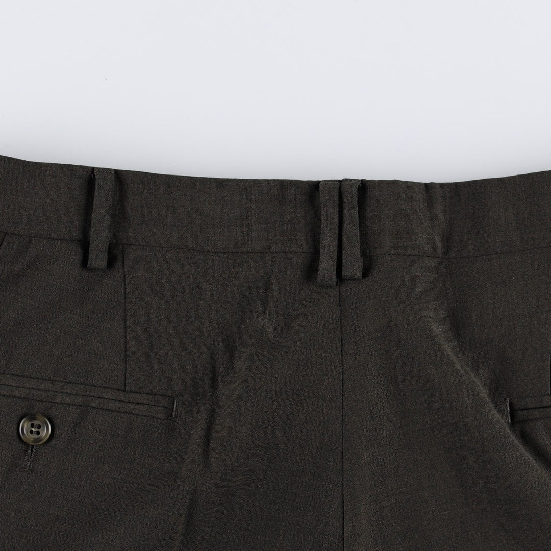 2000'S Dockers Premium Two-Pleat Poly/Wool Pants, Men's Size W35 (approx.) polyester Khaki type Vintage Second Hand