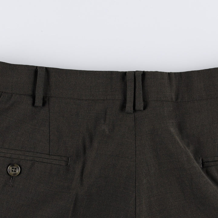 2000'S Dockers Premium Two-Pleat Poly/Wool Pants, Men's Size W35 (approx.) polyester Khaki type Vintage Second Hand