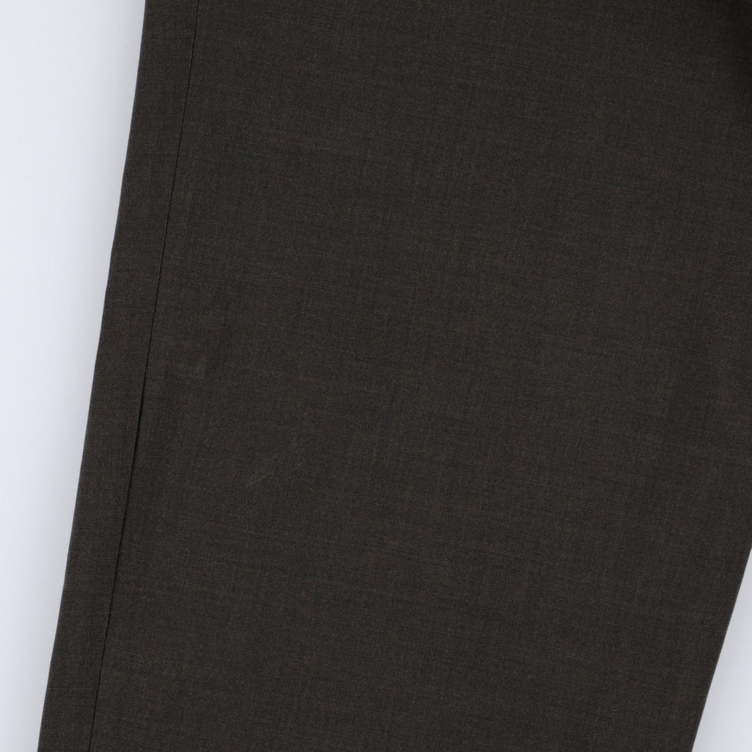 2000'S Dockers Premium Two-Pleat Poly/Wool Pants, Men's Size W35 (approx.) polyester Khaki type Vintage Second Hand