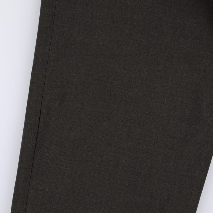 2000'S Dockers Premium Two-Pleat Poly/Wool Pants, Men's Size W35 (approx.) polyester Khaki type Vintage Second Hand
