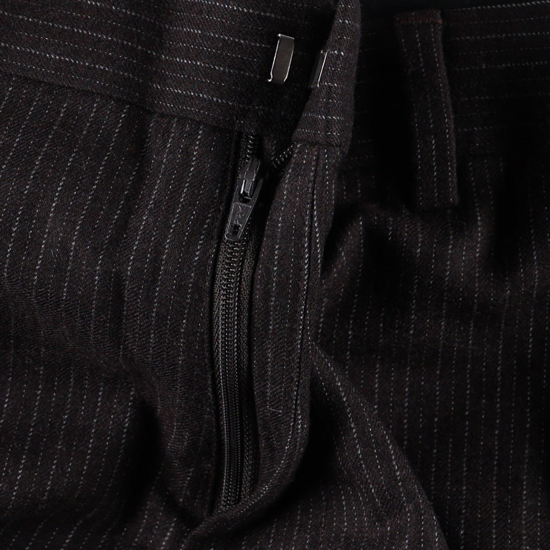 2000'S Banana Republic Stripe Pattern Wool Pants/Slacks, Men's W35 (approx.) wool black type Vintage Second Hand