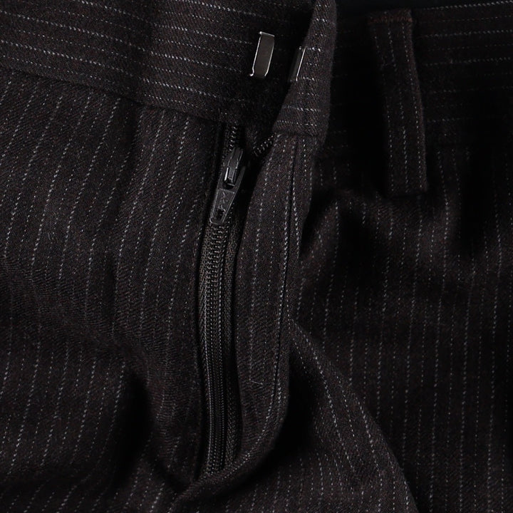 2000'S Banana Republic Stripe Pattern Wool Pants/Slacks, Men's W35 (approx.) wool black type Vintage Second Hand