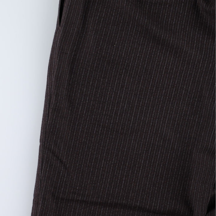 2000'S Banana Republic Stripe Pattern Wool Pants/Slacks, Men's W35 (approx.) wool black type Vintage Second Hand