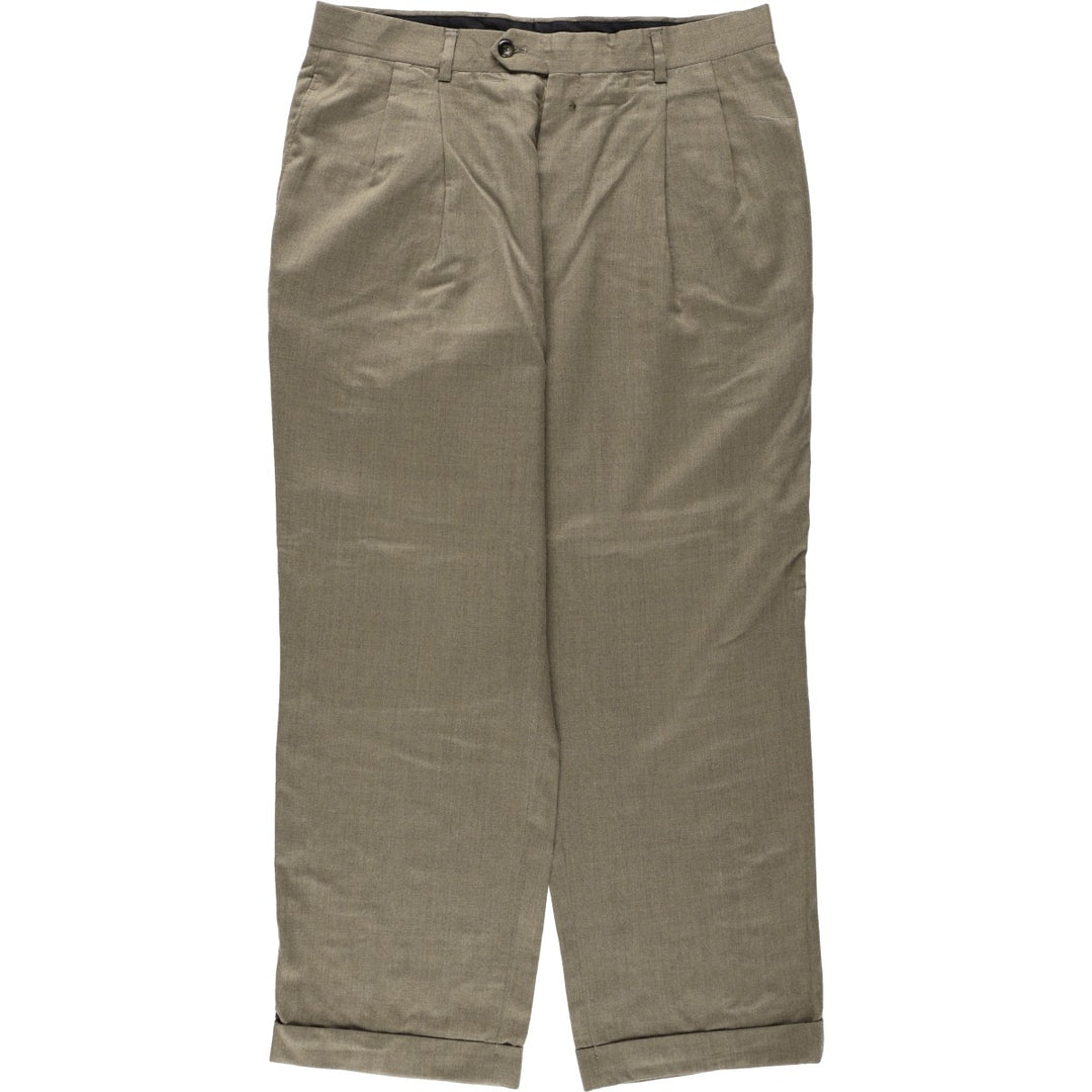 JOS.A.BANK Two-pleat slacks for men, equivalent to size W34. unclear beige type brown Vintage Second Hand