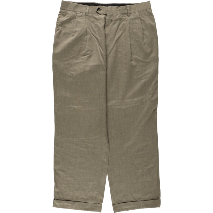 JOS.A.BANK Two-pleat slacks for men, equivalent to size W34. unclear beige type brown Vintage Second Hand