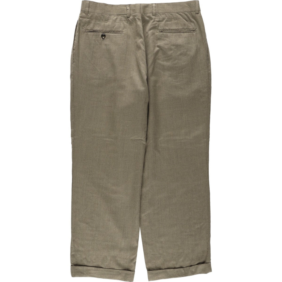 JOS.A.BANK Two-pleat slacks for men, equivalent to size W34. unclear beige type brown Vintage Second Hand