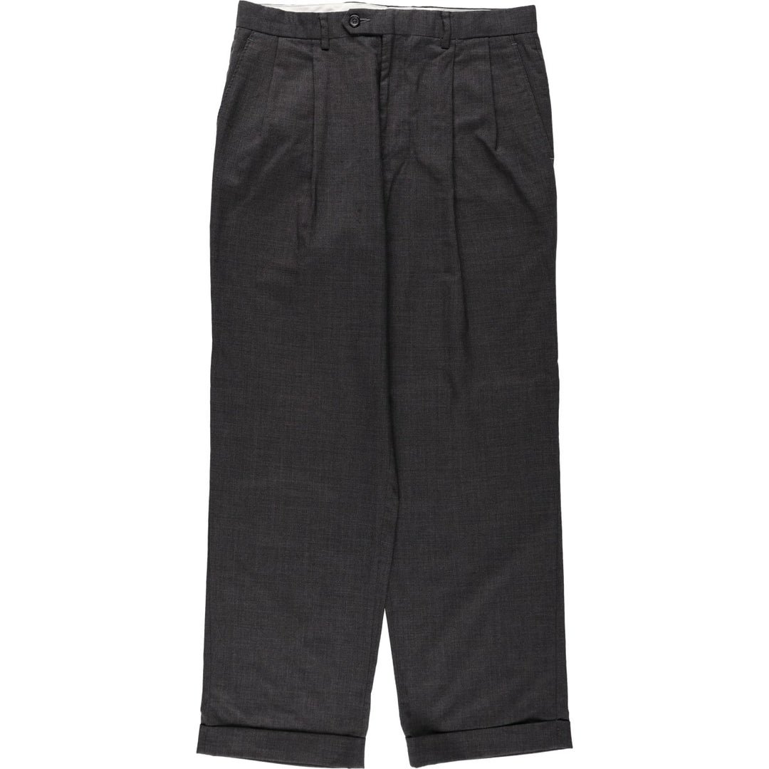 Ralph Lauren LAUREN Lauren Two-pleat slacks pants for men, equivalent to W32 unclear dark chocolate Vintage Second Hand