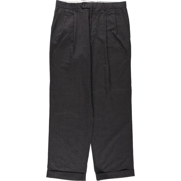 Ralph Lauren LAUREN Lauren Two-pleat slacks pants for men, equivalent to W32 unclear dark chocolate Vintage Second Hand