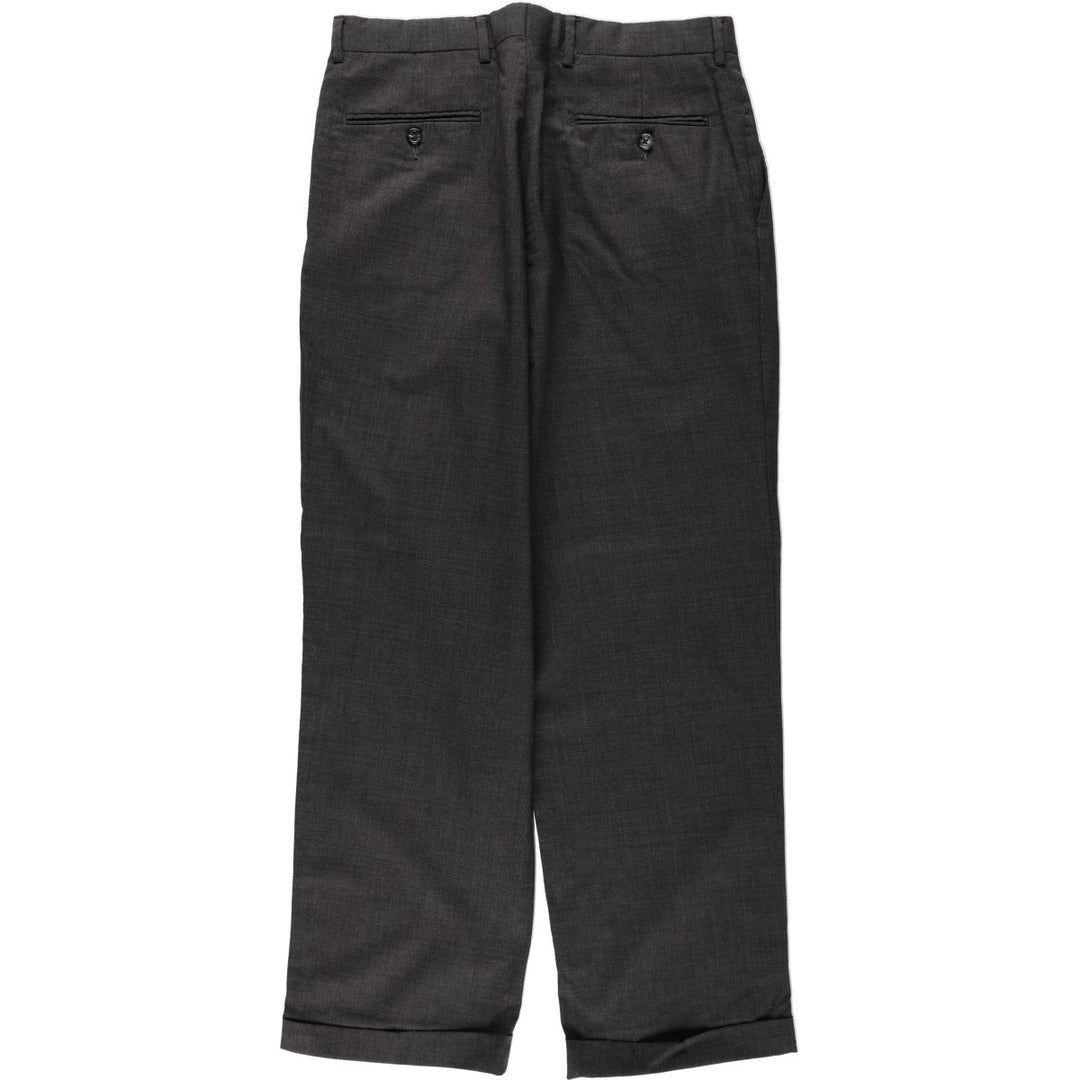 Ralph Lauren LAUREN Lauren Two-pleat slacks pants for men, equivalent to W32 unclear dark chocolate Vintage Second Hand