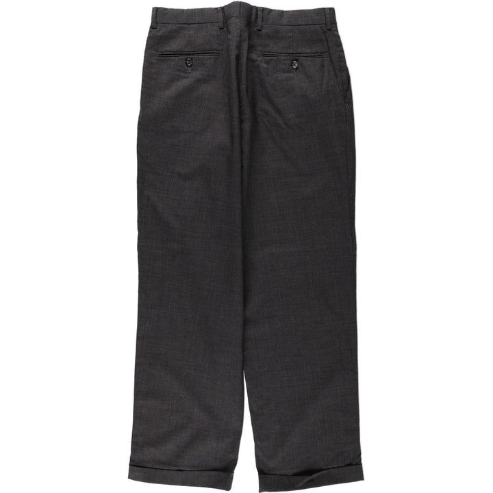 Ralph Lauren LAUREN Lauren Two-pleat slacks pants for men, equivalent to W32 unclear dark chocolate Vintage Second Hand