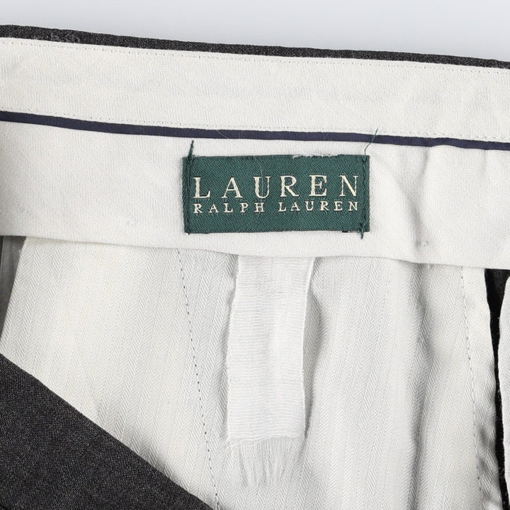 Ralph Lauren LAUREN Lauren Two-pleat slacks pants for men, equivalent to W32 unclear dark chocolate Vintage Second Hand