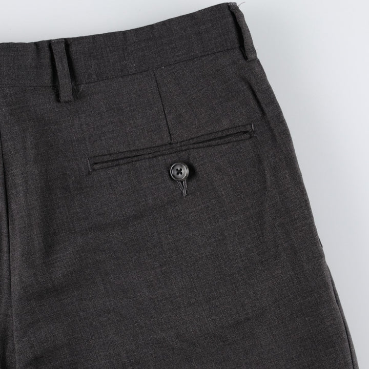 Ralph Lauren LAUREN Lauren Two-pleat slacks pants for men, equivalent to W32 unclear dark chocolate Vintage Second Hand