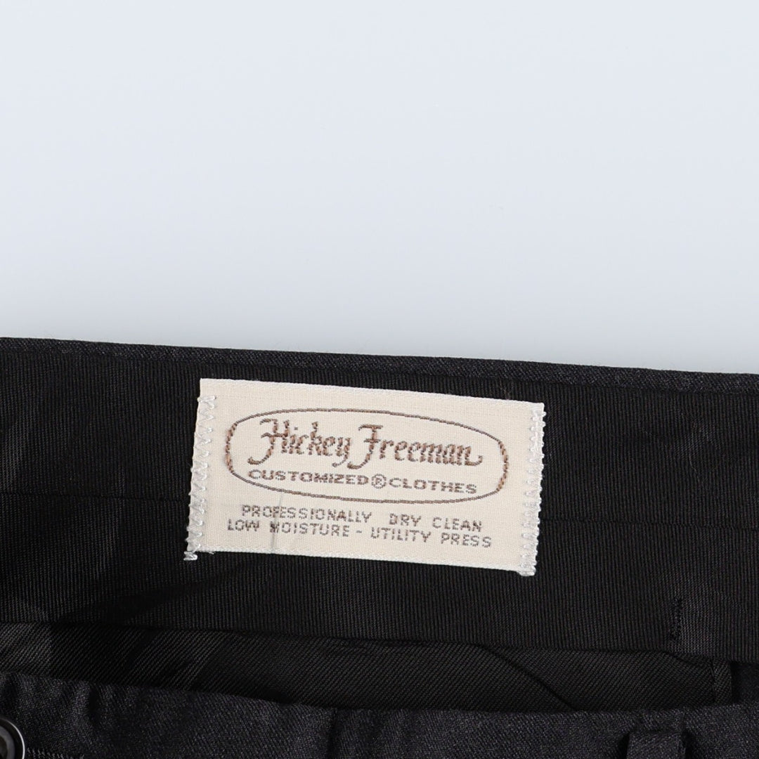 Hickey Freeman Two-Pleat Slacks Pants, Men's W34 (approx.), Wide Leg Pants, Vintage Style unclear Charcoal Vintage Second Hand
