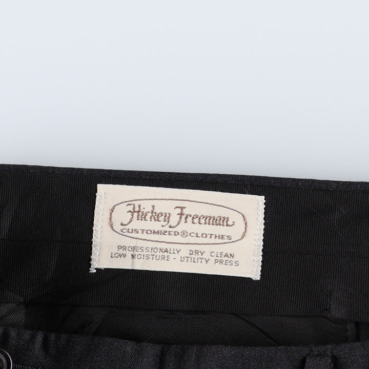 Hickey Freeman Two-Pleat Slacks Pants, Men's W34 (approx.), Wide Leg Pants, Vintage Style unclear Charcoal Vintage Second Hand