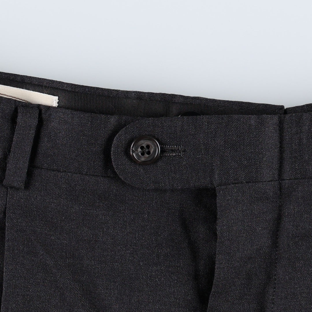 Hickey Freeman Two-Pleat Slacks Pants, Men's W34 (approx.), Wide Leg Pants, Vintage Style unclear Charcoal Vintage Second Hand