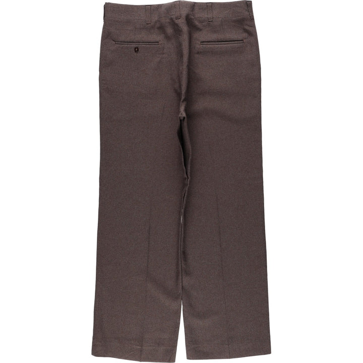 80'S Haggar slacks pants, made in USA, men's size W36 equivalent, vintage. unclear brown type Vintage Second Hand