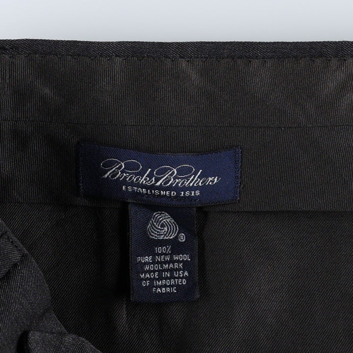 Brooks Brothers two-pleat slacks, made in the USA, men's size W34 (approx.). wool Charcoal Vintage Second Hand